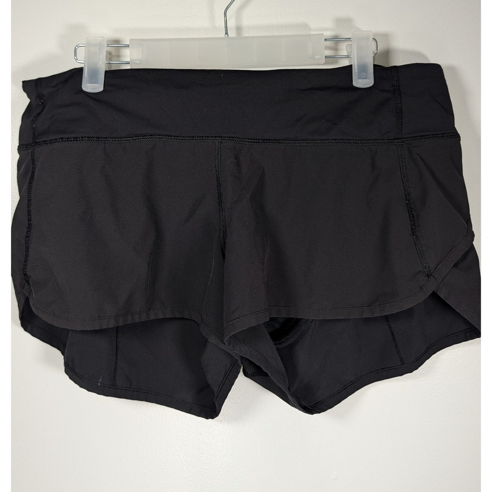 Lululemon Speed Up Low-Rise Lined Shorts 2.5 Black Size 8 Running Athletic